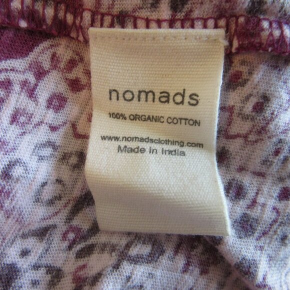 NOMADS Fuchsia Cap Sleeve Floral Pullover 16 Organic Cotton Dress - Picture 4 of 4